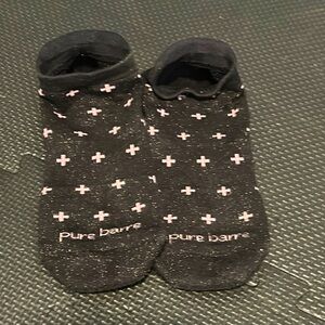 Pure Barre Socks-size Medium -Black Shimmer
